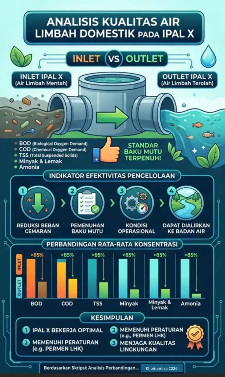 One of the competencies taught in the Department of Aquatic Resources Management (MSP) FPIK IPB University is the skill to analyze the performance of IPAL (Wastewater Treatment Plant)